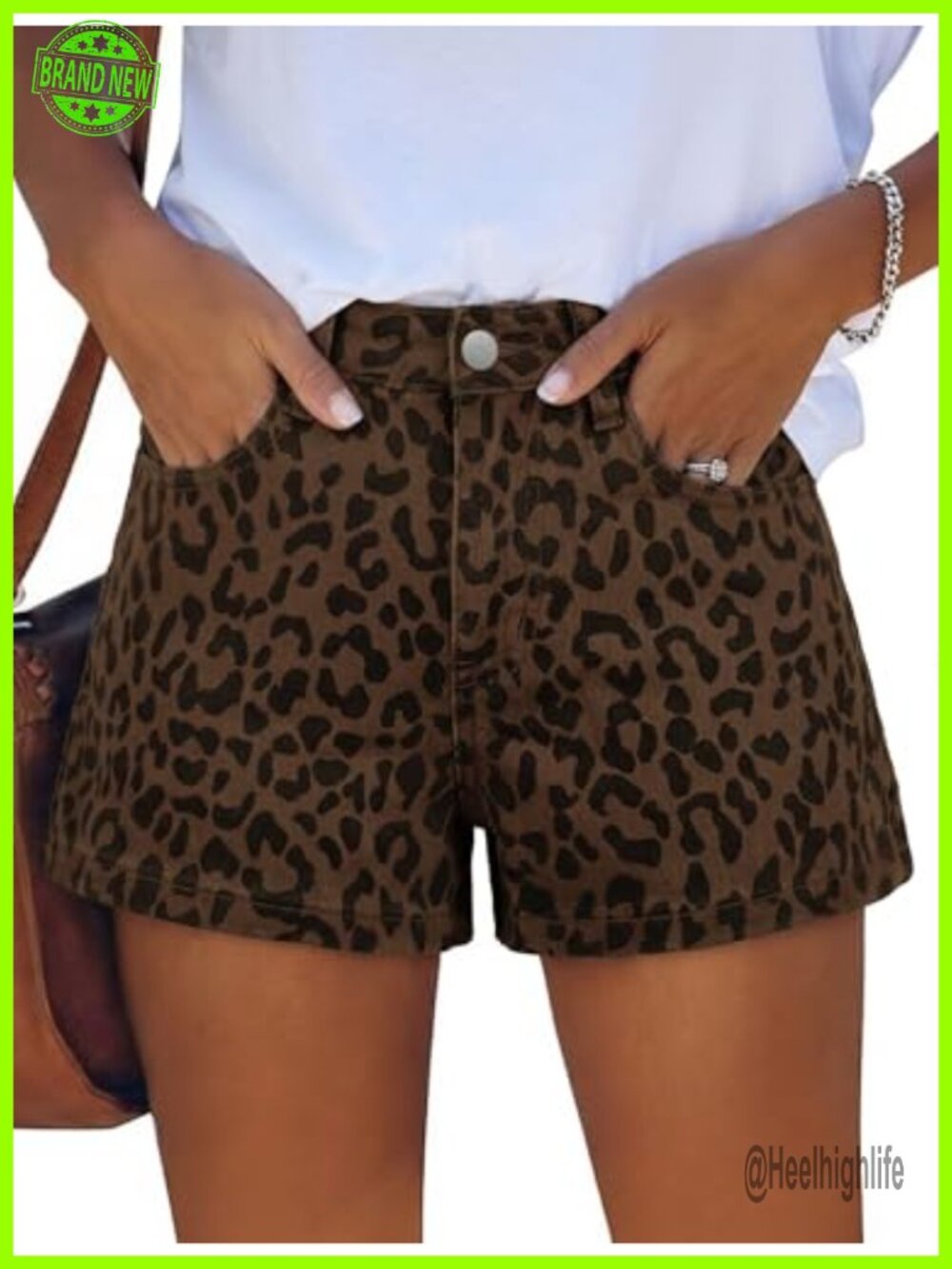 High Waisted Wide Leg Stretchy Jean Shorts with Pockets Summer Baggy Jorts